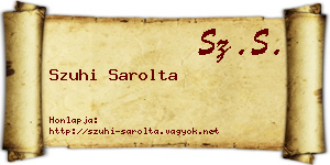 Szuhi Sarolta névjegykártya