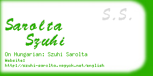 sarolta szuhi business card